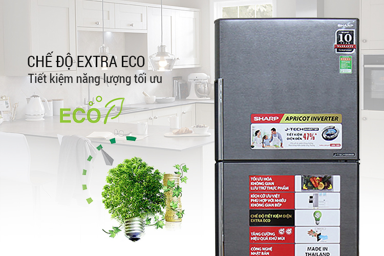 Tủ lạnh Sharp Inverter 315 lít SJ-X346E-DS