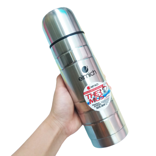 [Hàng Chính Hãng] Bình giữ nhiệt Elmich Inox 304 thiết kế 3 lớp, dung tích 500ml / 750ml / 1000ml