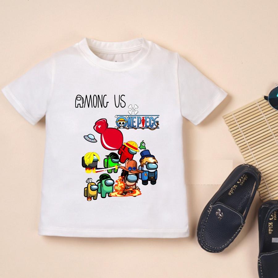 Áo thun in hình One Piece among us cho bé cực ngầu