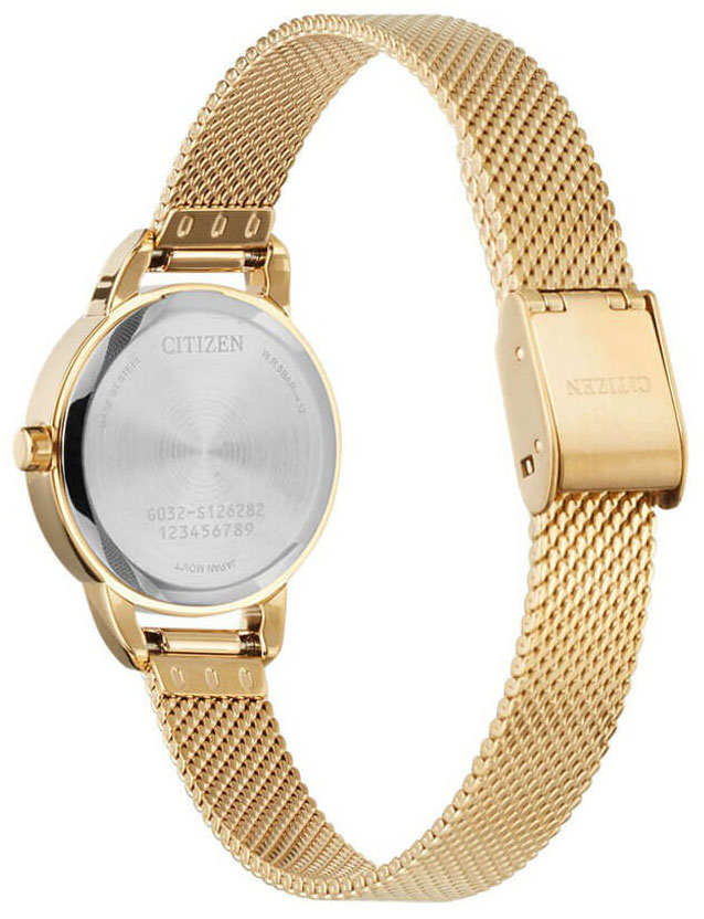 Đồng Hồ Nữ Citizen Pin (Quartz) EQ3003-50W (26mm) - Dây Kim Loại - Kính Khoáng - Mặt Xanh