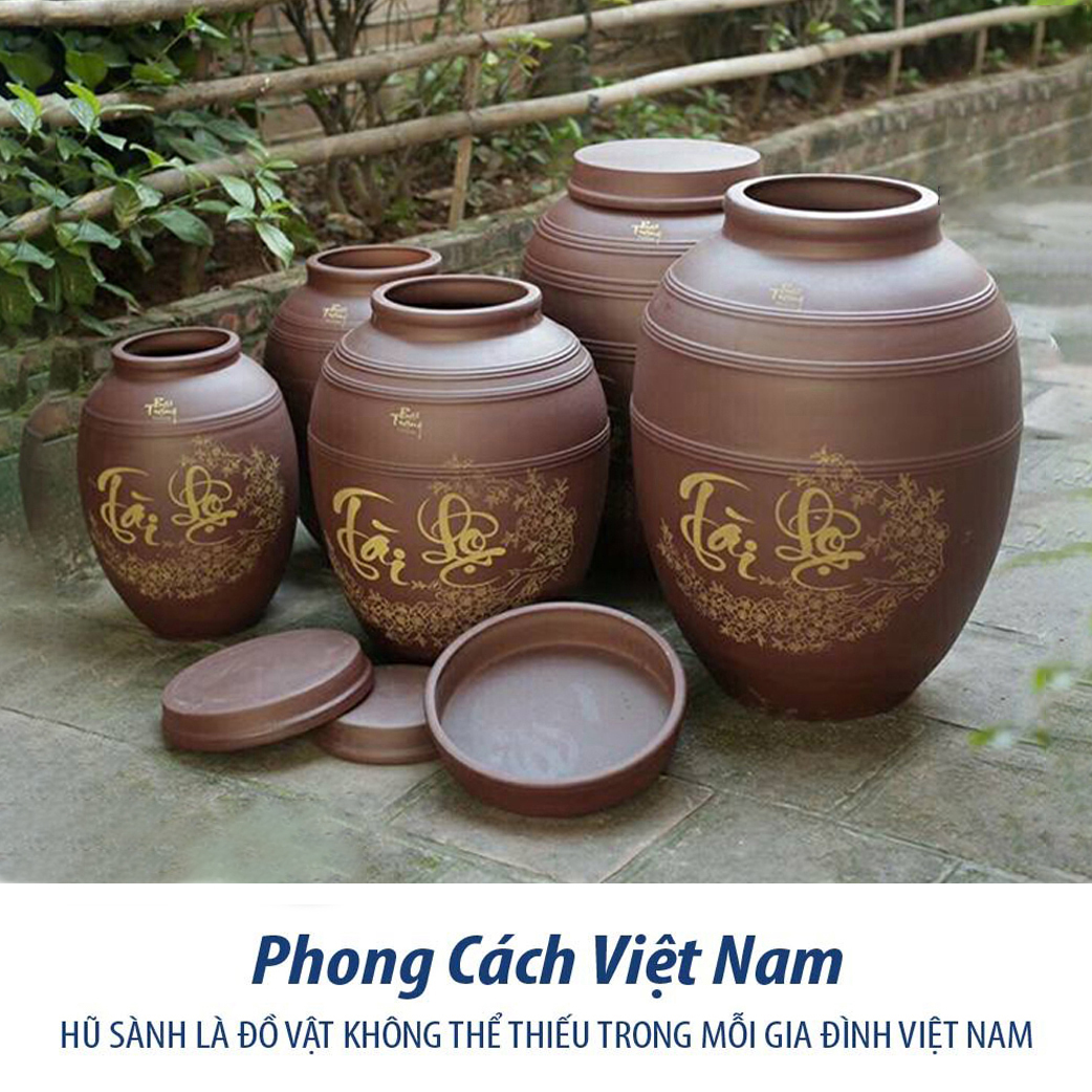 Hủ Sành Đựng Gạo, Ngâm Rươu Chữ Tài Lộc