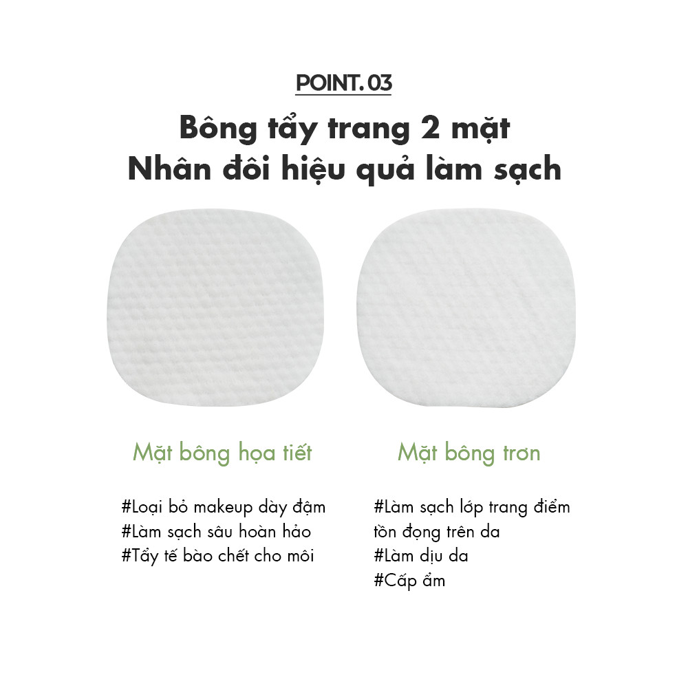 Khăn Ướt Tẩy Trang Mắt Môi BOM Chiết Xuất 8 Loại Trà Eight Tea Lips &amp; Eyes Makeup Remover Pad 30 Miếng