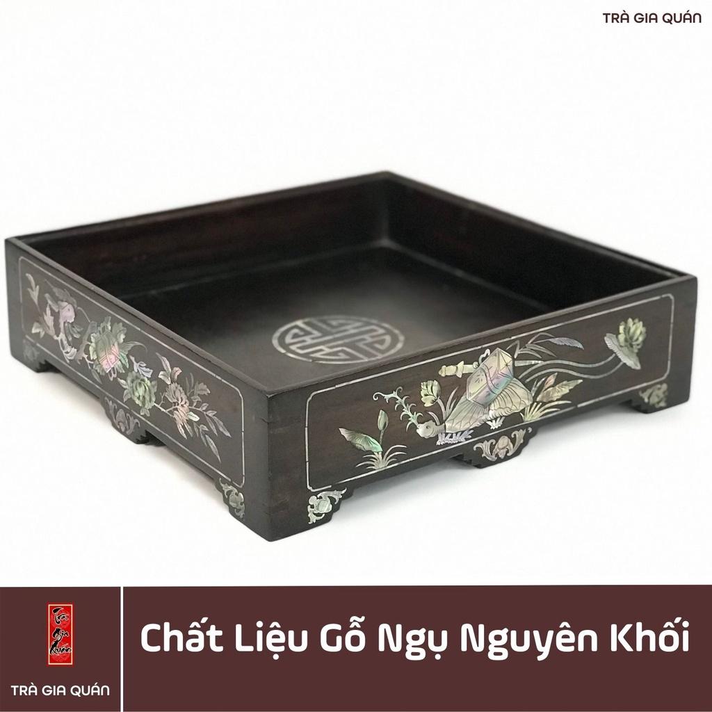 Khay Trà Gỗ Ngụ Hình Vuông Kích Thước 26*26*7 cm KT 93