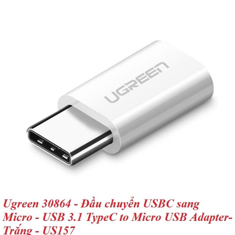 Ugreen UG30864US157TK Màu Trắng Đầu chuyển đổi TYPE C sang MICRO USB vỏ nhựa ABS - HÀNG CHÍNH HÃNG