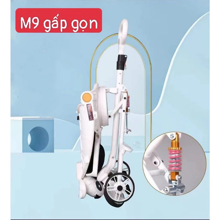 Xe đẩy cho bé M9, xoay chiều, 3 tư thế ngả sâu có giảm sóc - Hàng chính hãng