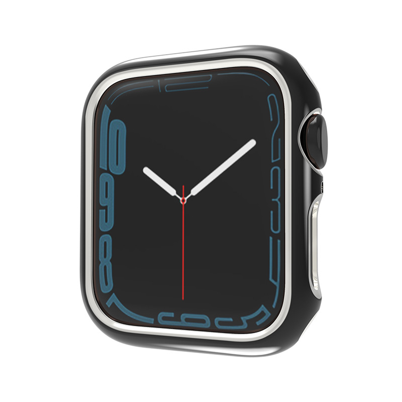 Ốp Case PC Viền Màu cho Apple Watch Series 4/5/6/SE/7/8/9/SE2 Size 40mm/41mm/44mm/45mm