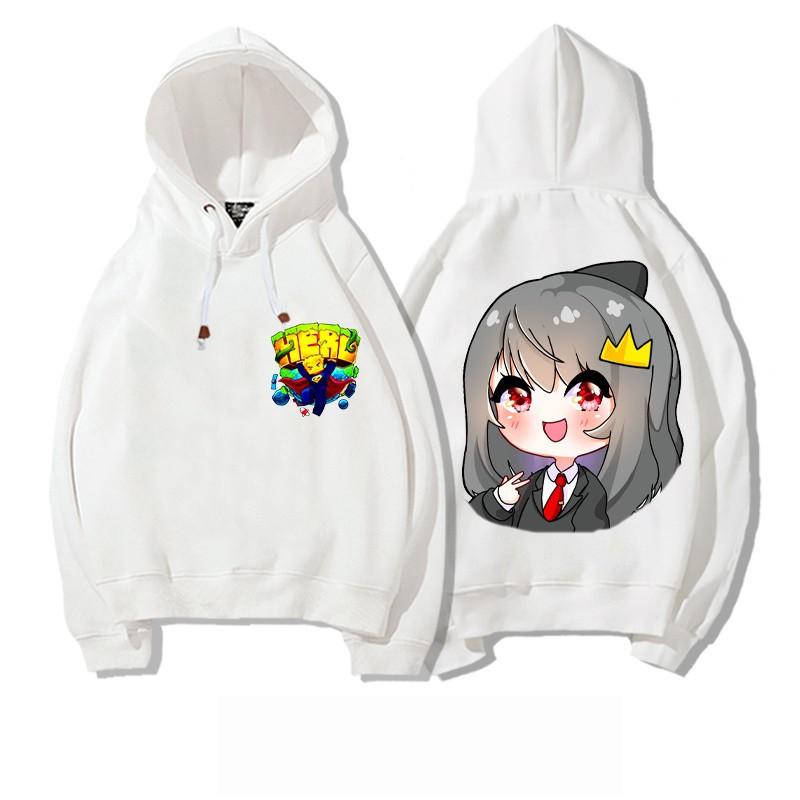 BST Áo hoodie in hình hero team màu trắng cực chất bé trai bé gái đều mê