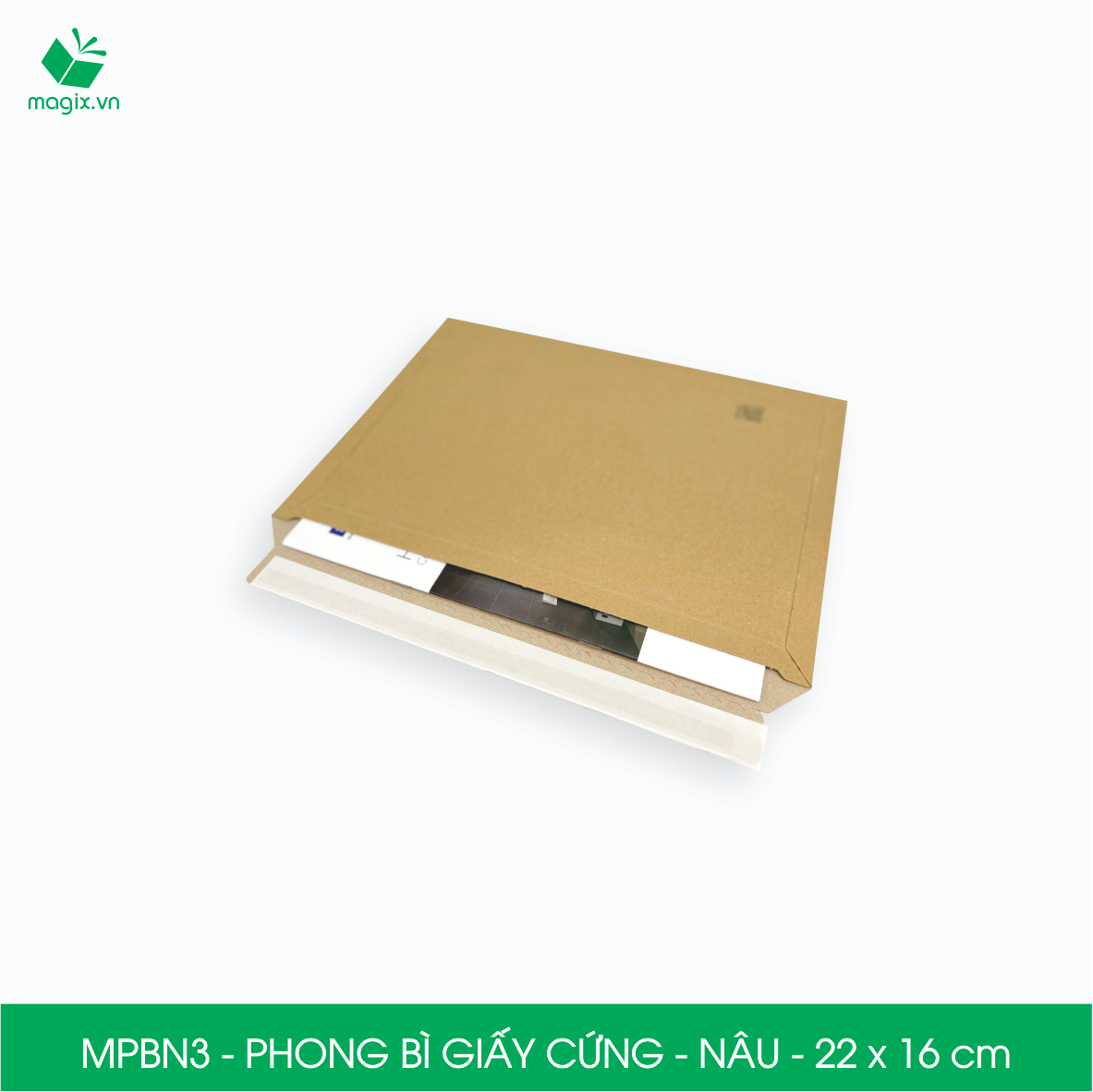 MPBN3 - 22x16 cm - Combo 20 phong bì giấy cứng đóng hàng màu nâu thay thế túi gói hàng