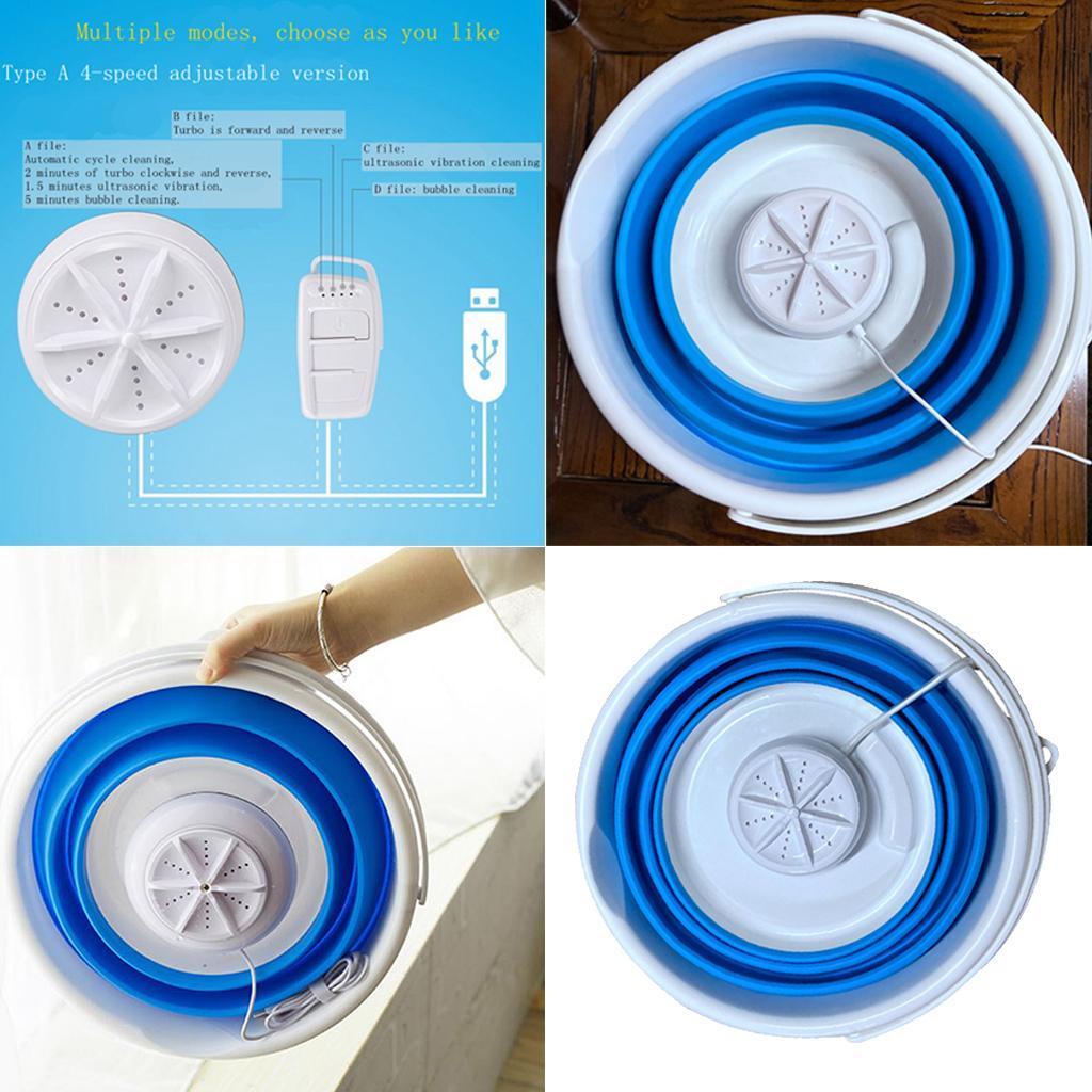 Mini Washing Machine UPGRADED Clothes Folding Laundry Machine Bucket Type B