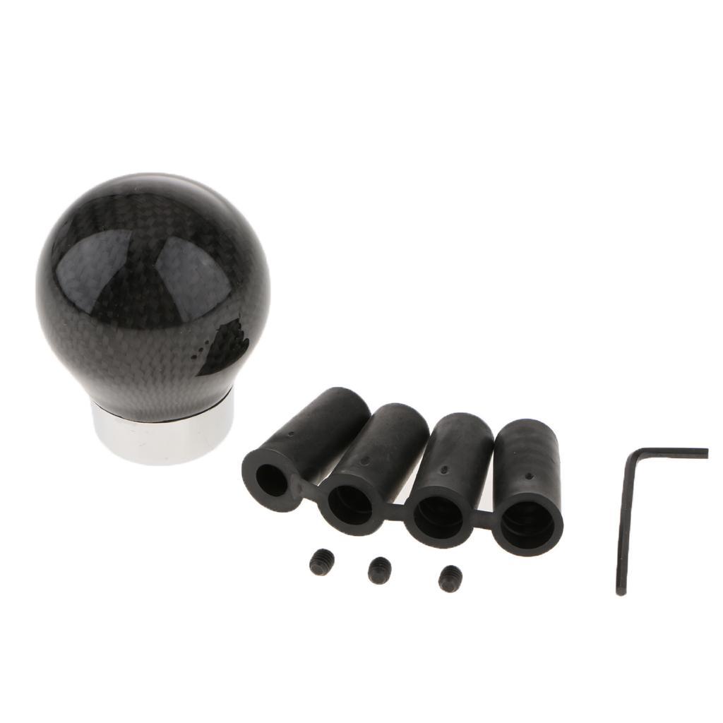 Universal Carbon Fiber Manual Car Gear Stick Metal Knob Handle