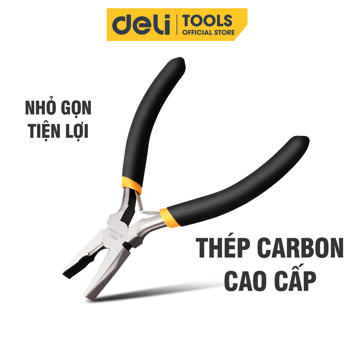 Kìm Tuốt Dây Điện Mini Đa Năng Deli - Kềm Chất Liệu Thép Carbon Cao Cấp Chống Mòn Gỉ, 115mm Nhỏ Gọn - DL103045