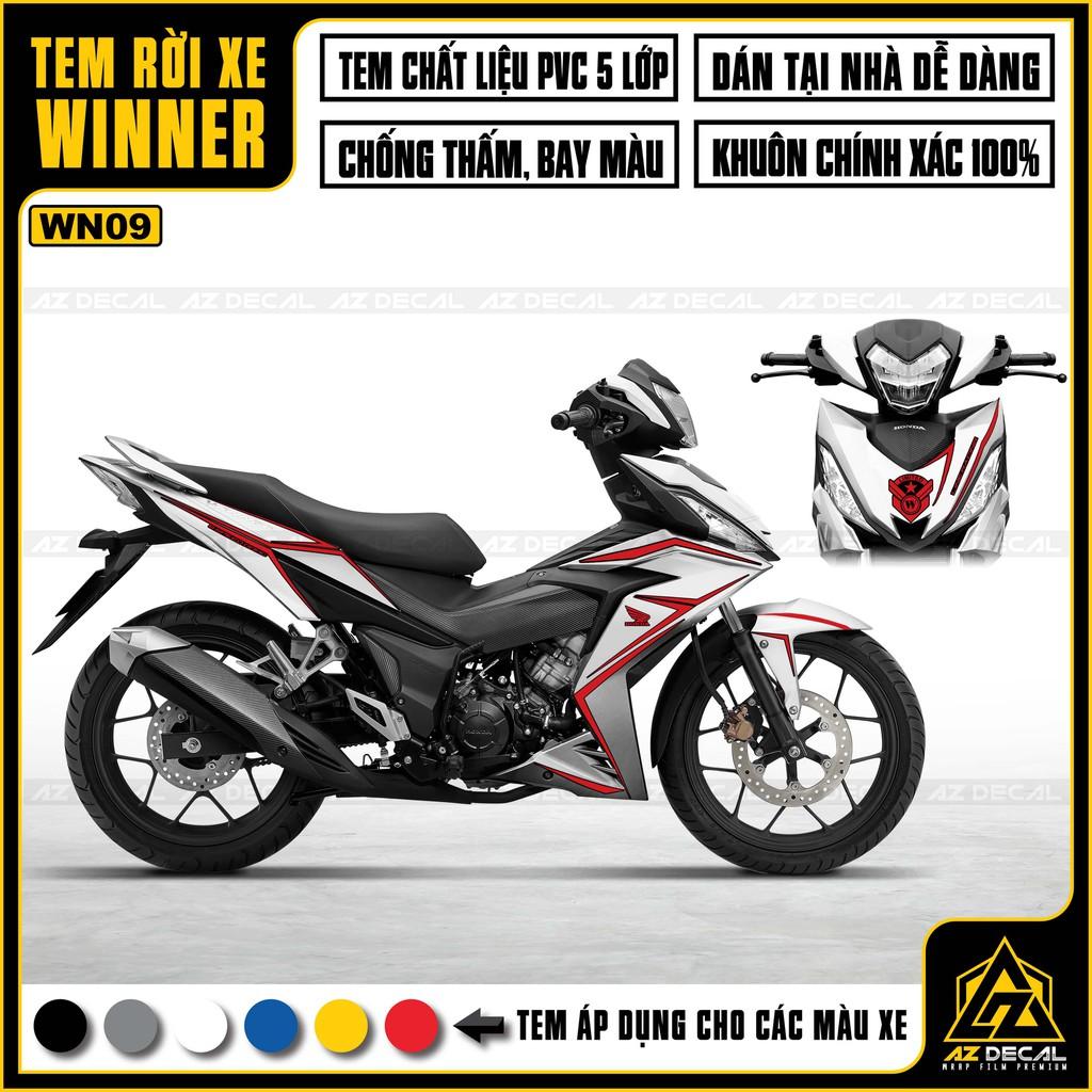 Tem Rời Dán Xe Winner V1 / 150 Mẫu Tem Chỉ 01 | WN09 | Decal Chế Xe PVC Cao Cấp