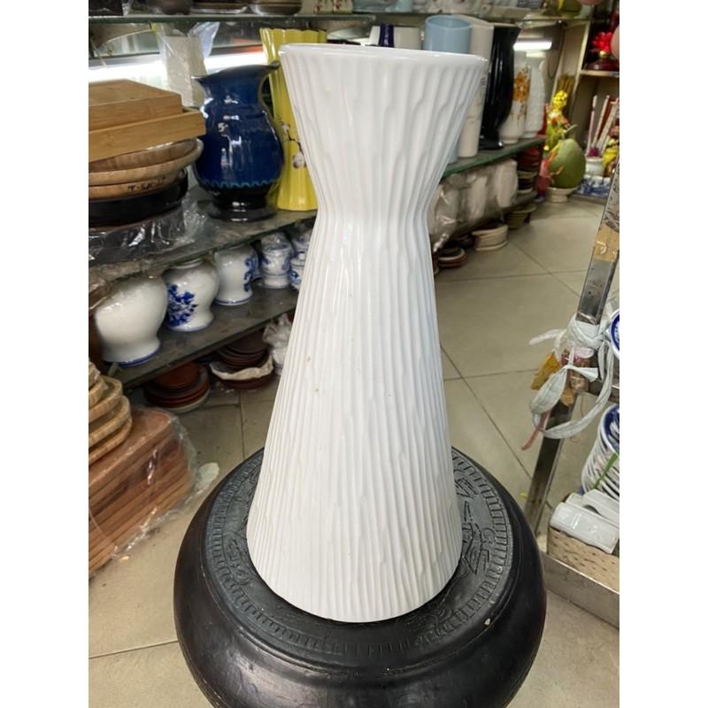 Bình hoa sọc trắng bát tràng ba size