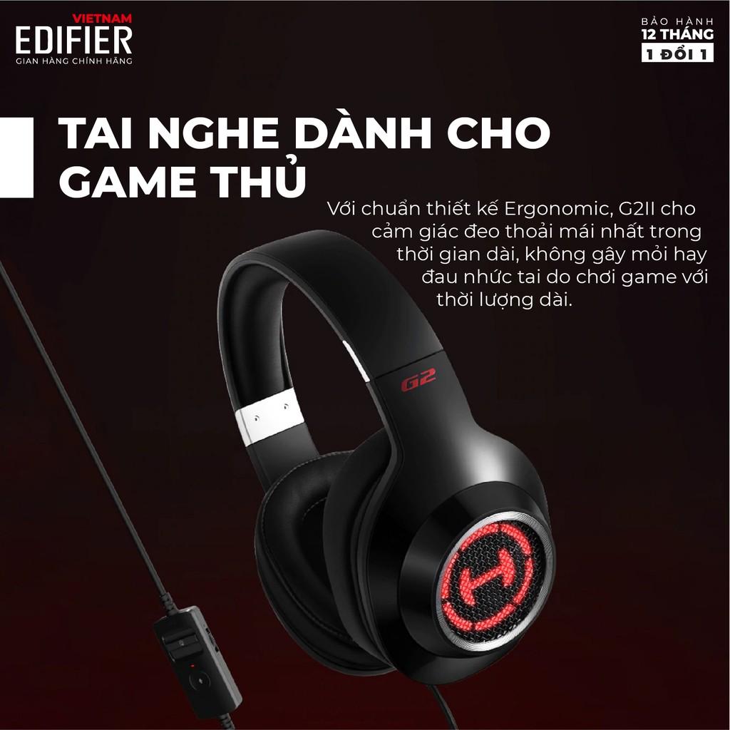 Tai nghe gaming 7.1 EDIFIER G2 II Bản quốc tế mới nhất - Hỗ trợ Mic chống ồn - Âm thanh giảm lập 7.1 - chính hãng