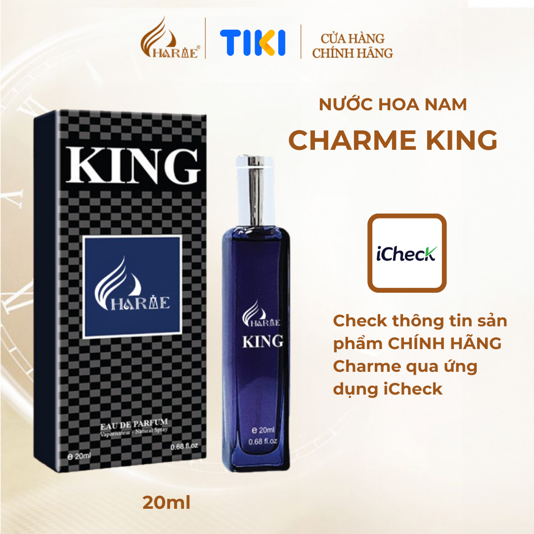 Nước Hoa Nam CHARME KING Hương Gỗ Hương Đầy Lôi Cuốn 20ml