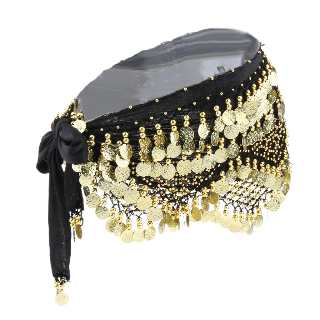 Women's Tassel Belly Dance Hip Scarf Hip Skirt Waist Chain With Gold Coins