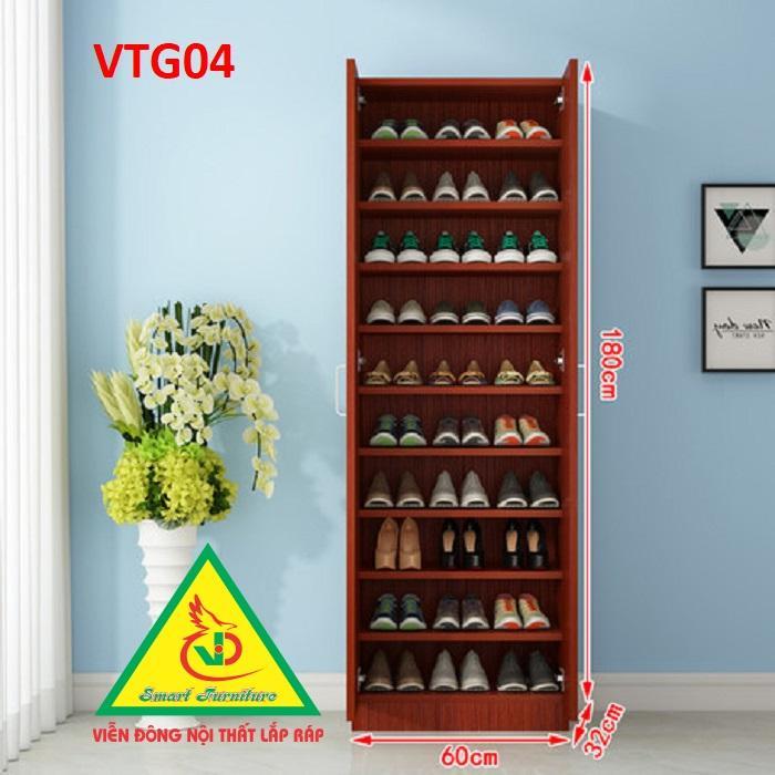 Tủ Giày Hiện Đại Nhiều Ngăn Để Giày, Tiết Kiệm Diện Tích VTG04B - Nội thất lắp ráp Viendong Adv