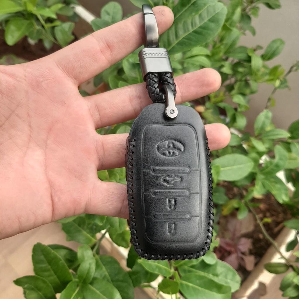 Bao Da Chìa Khóa 3 nút Toyota Camry, Fortuner, Innova V, HiluxG Da bò 100%