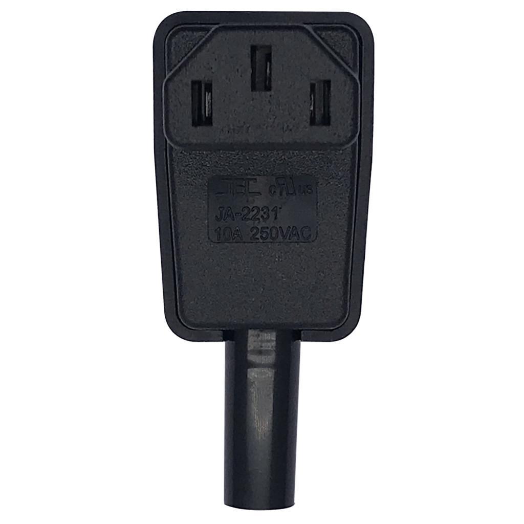 2Pcs C13 90 Degree IEC 320 C13 Female Plug Power Cable Adapter Connector