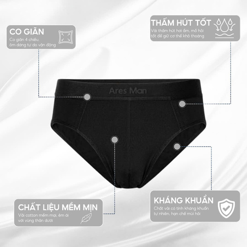 Quần boxer nam Ares Man chất thun lạnh mềm mịn siêu mát, thấm hút mồ hôi