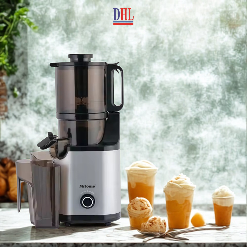 Máy Ép Chậm, Máy Ép Trái Cây Công Nghiệp Mitomo KJ3081 Kiệt Bã - Hàng Chính Hãng Bảo Hành 3 Năm