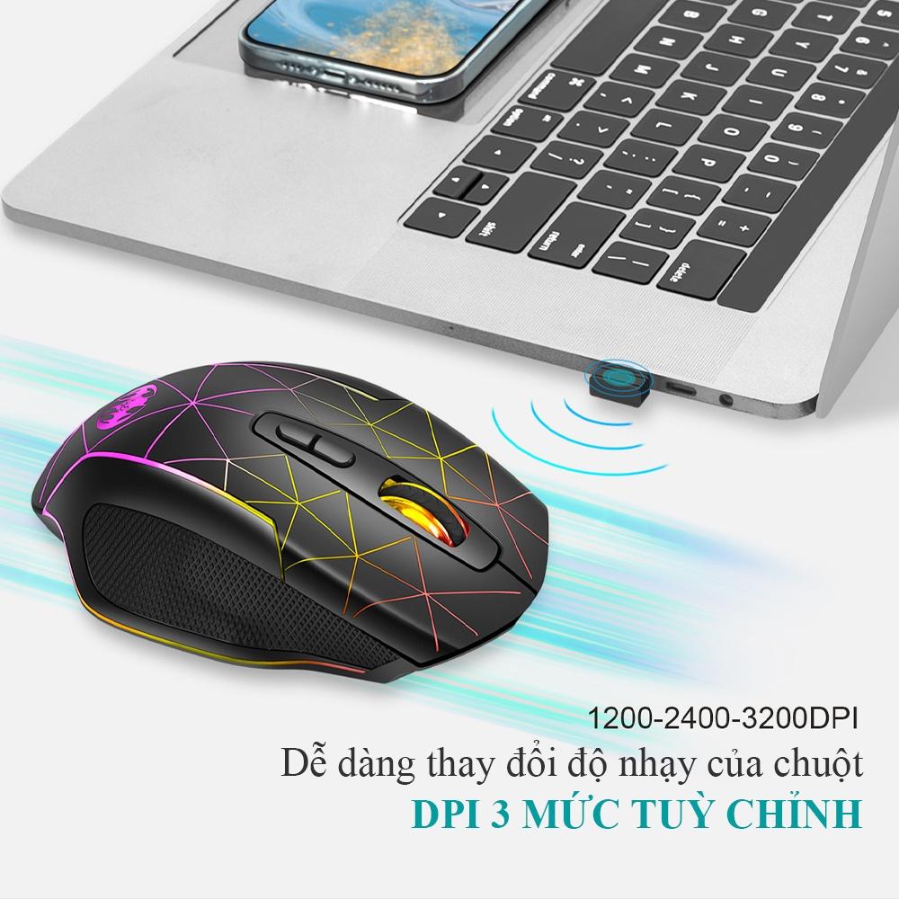 Chuột không dây gaming M30 3200DPI LED 7 màu pin tự sạc kết nối ổn định dùng được cho máy tính, Laptop, Tivi