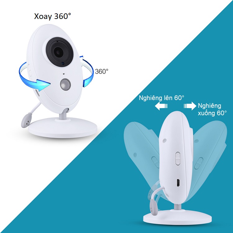 Máy báo khóc màn hình 3.5inch XF80 ( XOAY 360 ĐỘ TIỆN LỢI )