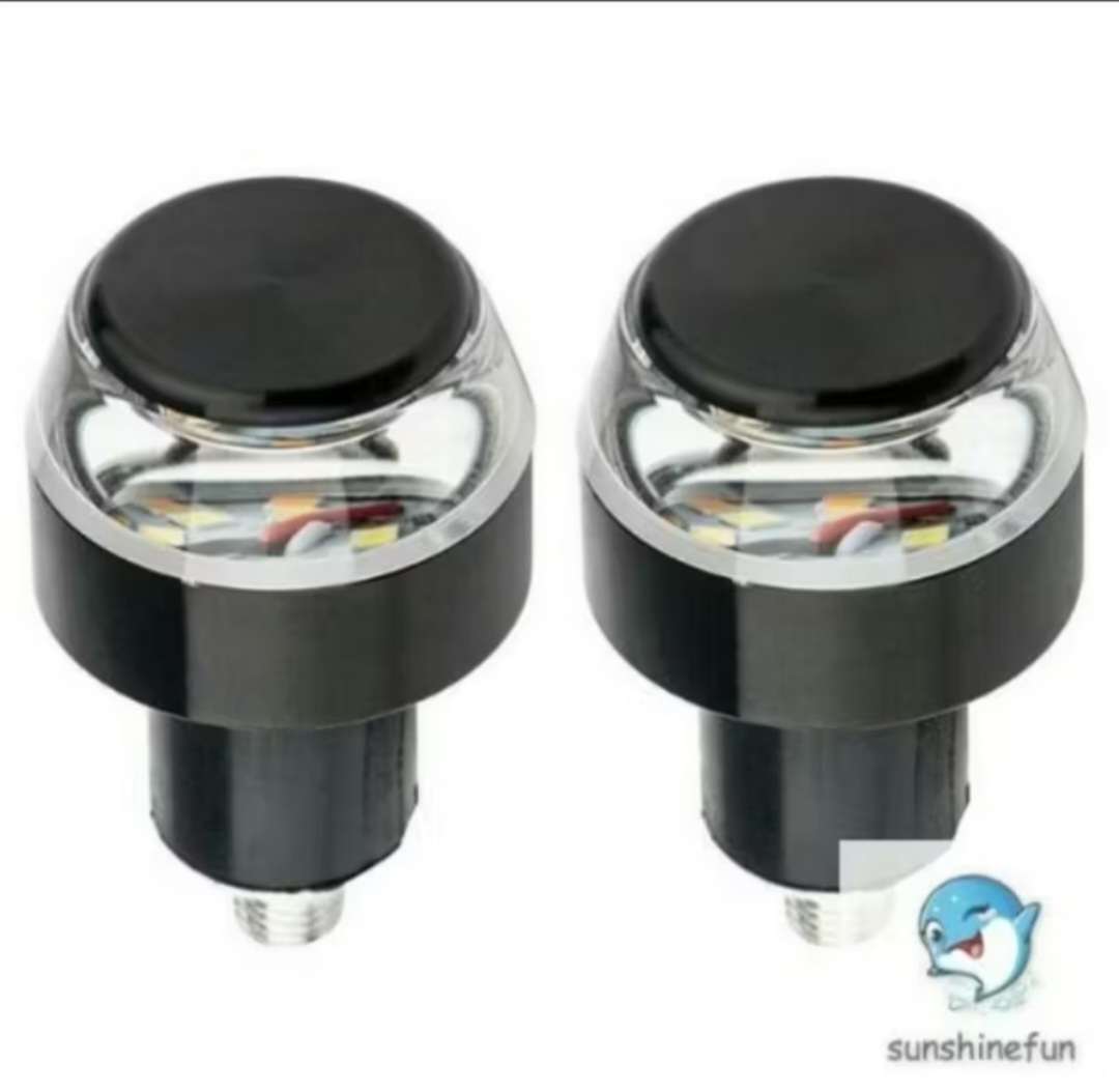 BỘ 2 CÁI ĐẦU GÙ CHỐNG ĐỔ BẢO VỆ TAY LÁI XE MÁY CÓ ĐÈN LED TRANG TRÍ CỰC ĐẸP