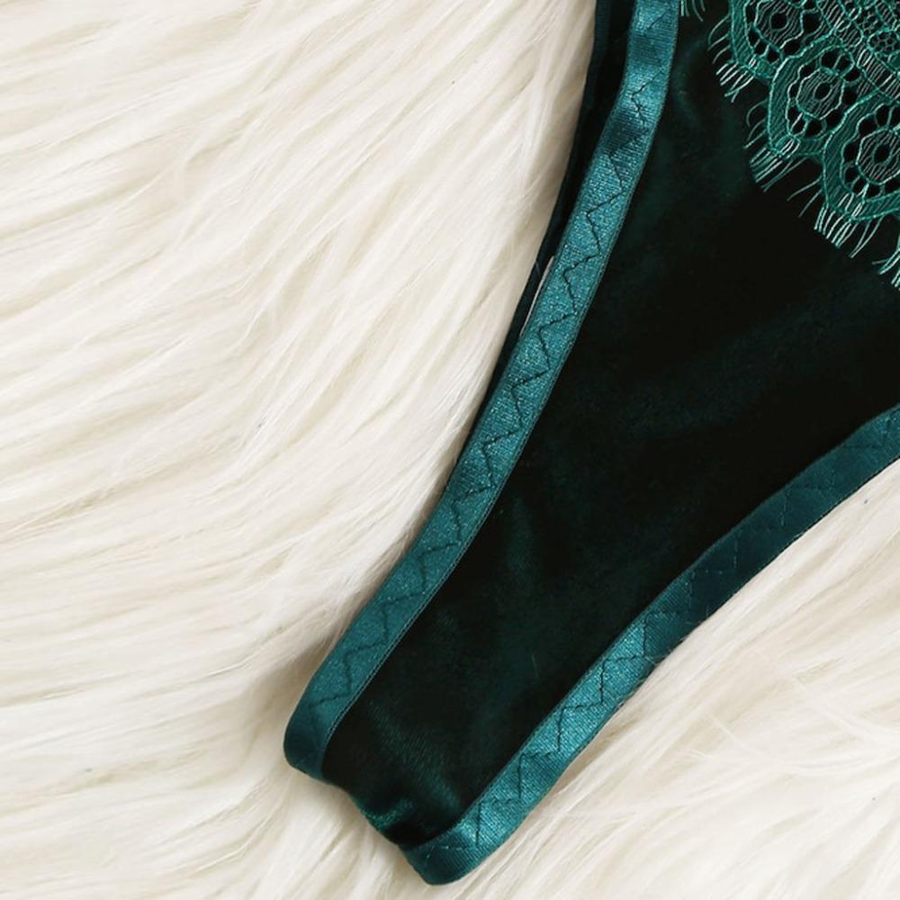 2019 Mới Đùi V Dây Quần Lót, trong Suốt Bộ Áo Ngực Bộ Đồ Lót Ren Hoa Áo Bralette Mùa Hè Gợi Cảm Bộ Nữ Quần Quần Lót