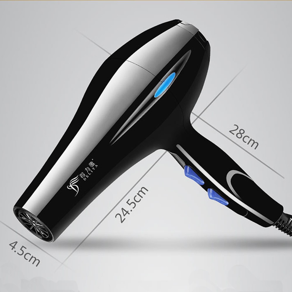 Máy sấy tóc hai chiều DELIYA 8020 Đen công suất lớn 2200W - HÀNG CHÍNH HÃNG
