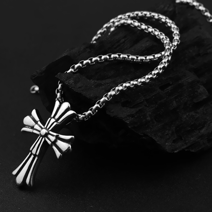 Dây chuyền thánh giá Chrome heart ver2 MDC068 Không đen không gỉ sét