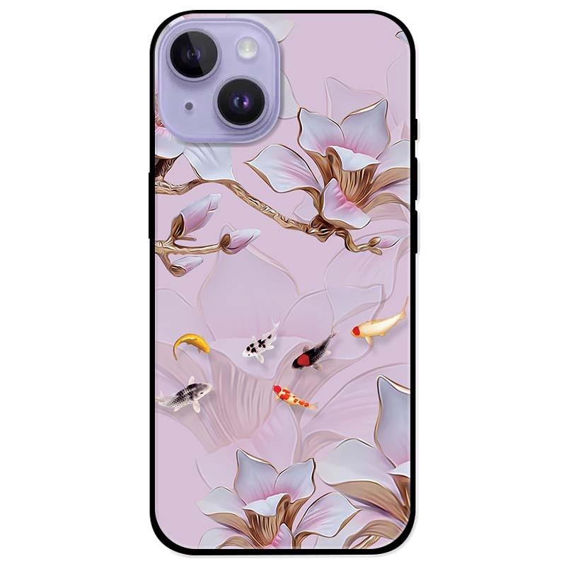 Ốp lưng dành cho Iphone 14 - Iphone 14 Plus - Iphone 14 Pro - Iphone 14 Pro Max - Tranh Hoa Và Cá