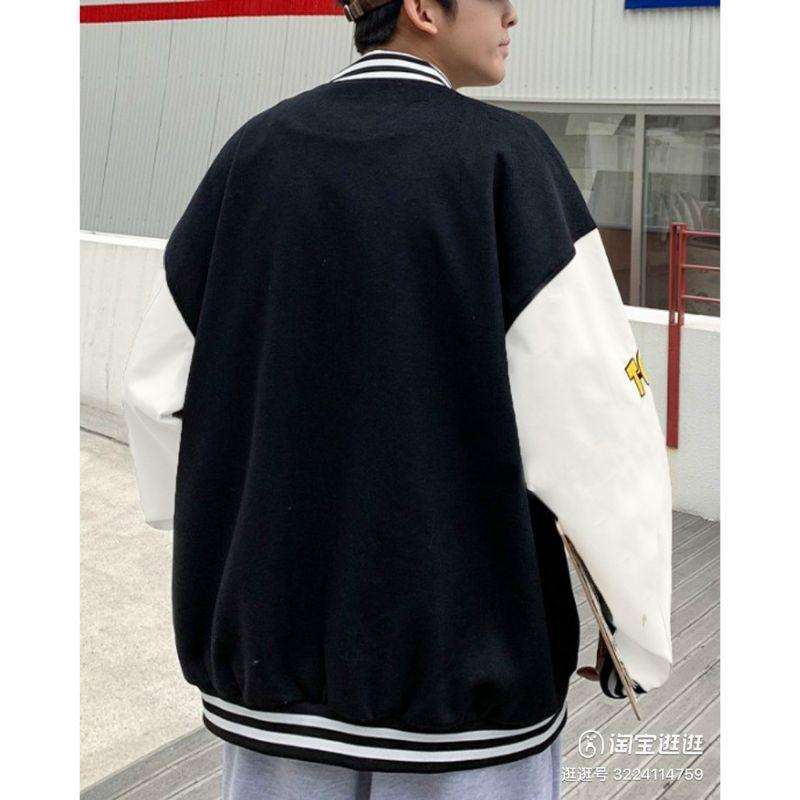 Áo Khoác Varsity Local Brand Bomber Chữ A thêu cả Áo phù hợp cho cả Nam và Nữ, Áo khoác bomber jacket nam nữ phối Nâu Boin shop thêu nỉ 2 lớp, chất nỉ bông siêu đẹp