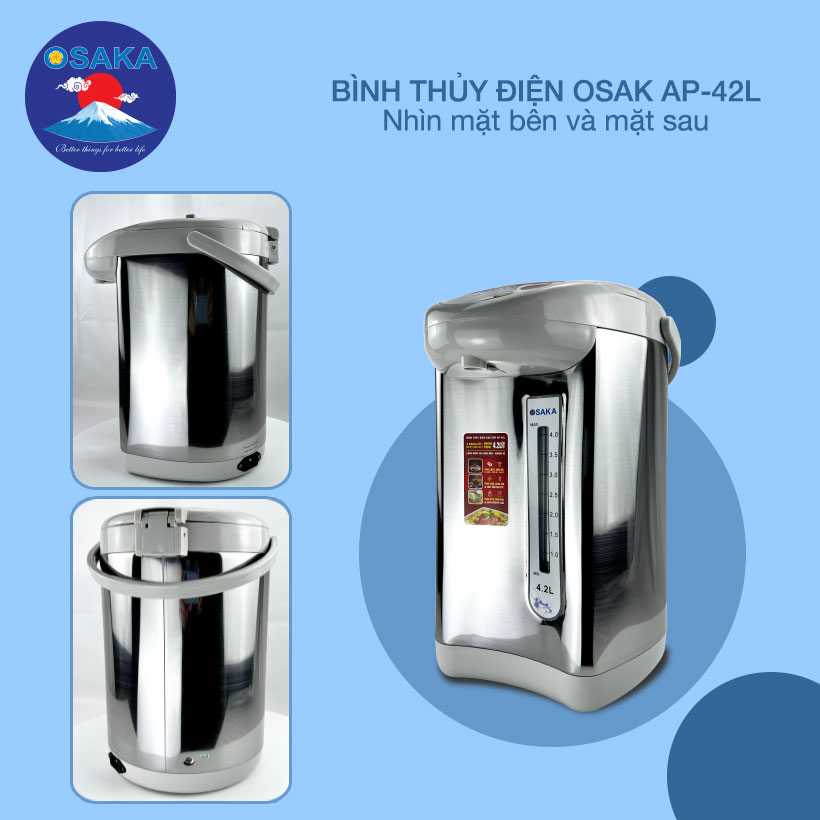Bình thủy điện cao cấp AP-42L dung tích 4.2 lít - Lòng inox bền đẹp - Hàng chính hãng