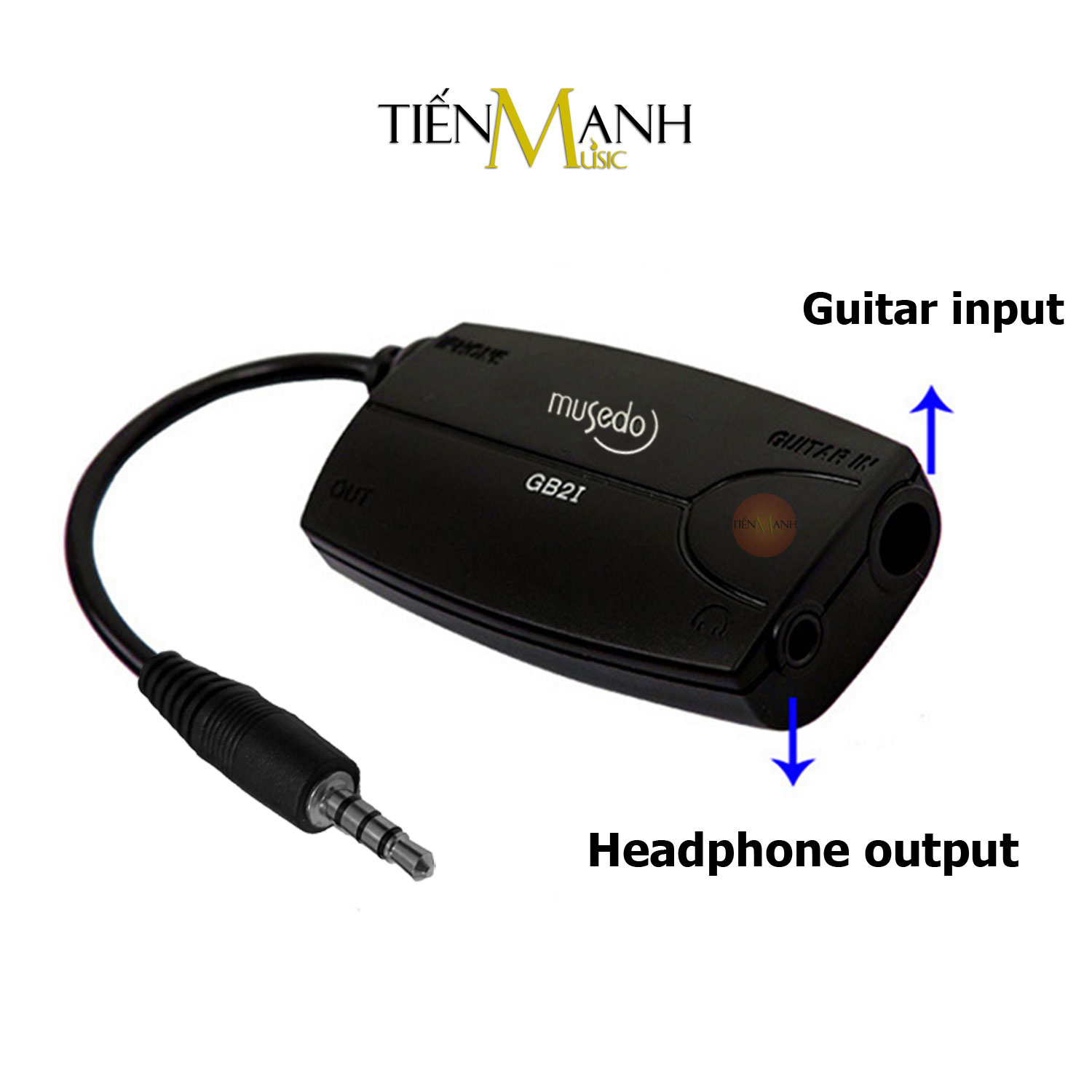 Thiết Bị Thu Âm, LiveStream Musedo GB2i (Cherub) Cho Nhạc Cụ, Guitar Kết Nối Điện Thoại, Smartphone Hàng Chính Hãng - Kèm Móng Gẩy DreamMaker