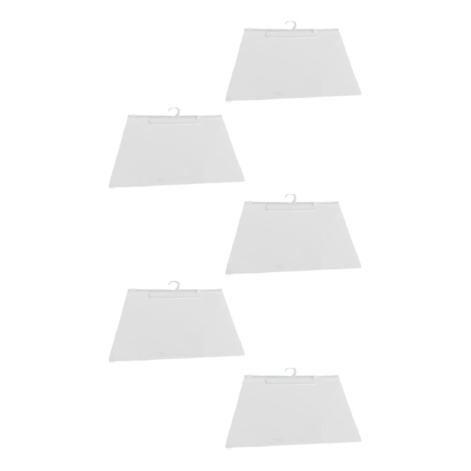 Hanging Storage Bag Clear Bag Storage Organizer for 5pcs 25cmx33cm