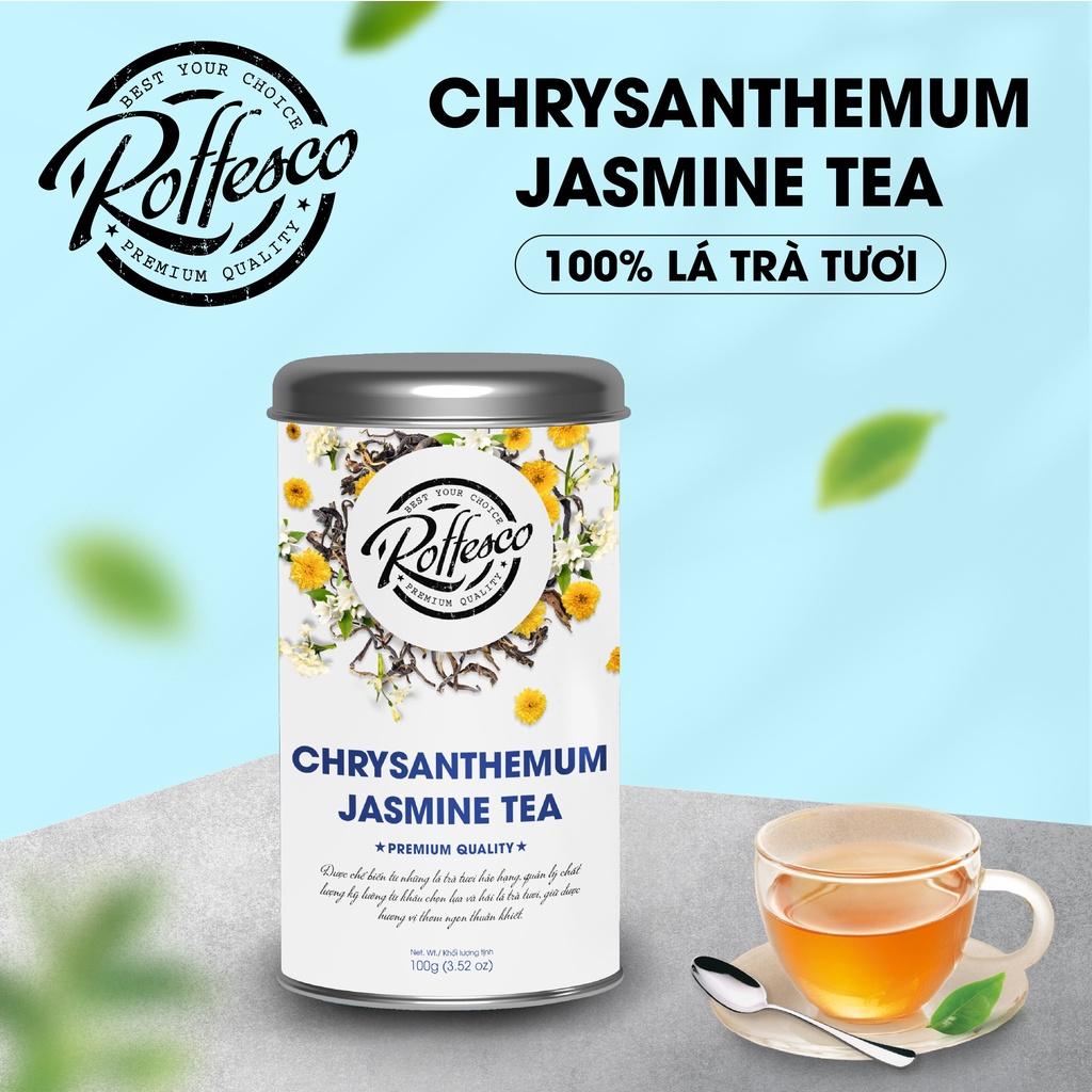 Trà Lài Hoa Cúc ROFFESCO Chrysanthemum Jasmine Tea Hương Thơm Ngọt Ngào Quyến Rũ 100g
