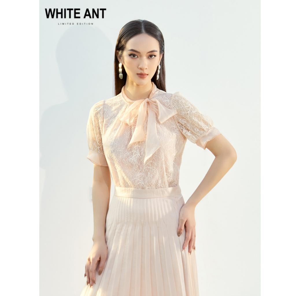 Chân Váy Xếp Ly Thủ Công Nữ WHITE ANT AIRPO SKIRT Chất Liệu Lưới Silk Tulle Japan Mềm Nhẹ, Thoáng Mát 110100029