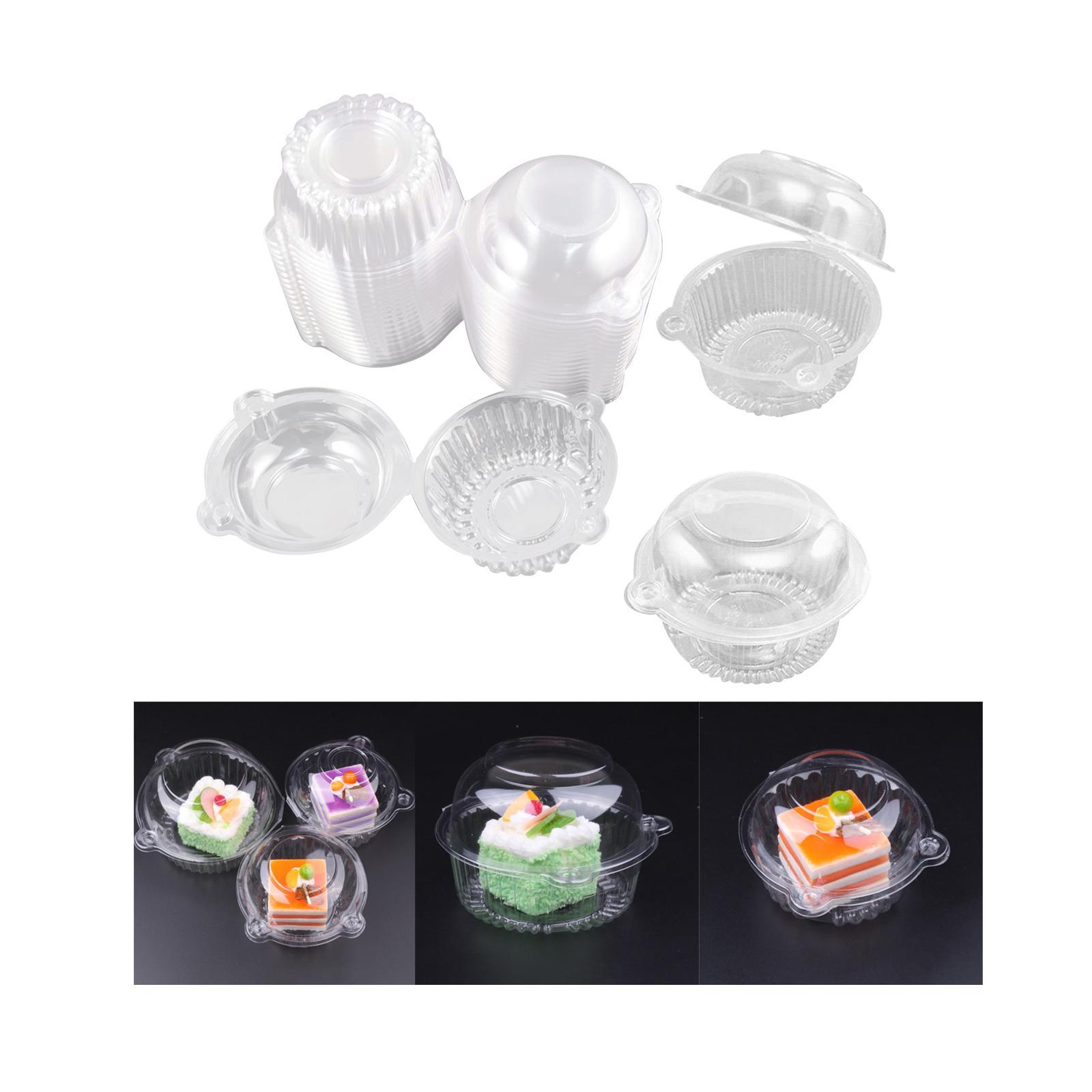 50 Pieces Muffin Dome Holder Box Cupcake Carrier Holder Box for Wedding Cake S