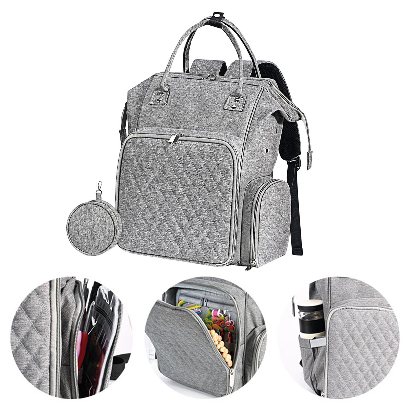 Large crochet bag tote hooks accessories gray