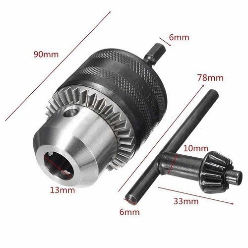 Đầu chuyển bulong sang đầu kẹp mũi khoan khóa tay Đầu 10mm - ĐẦU 13mm