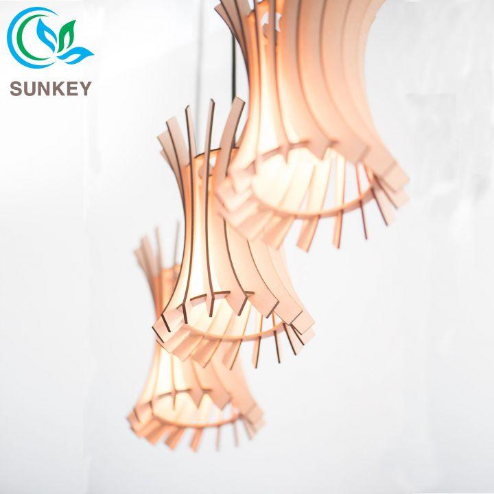 Đèn Trang Trí Thả Trần Twist Kích Thước 25x17cm Chất Liệu Gỗ Plywood Cao Cấp -