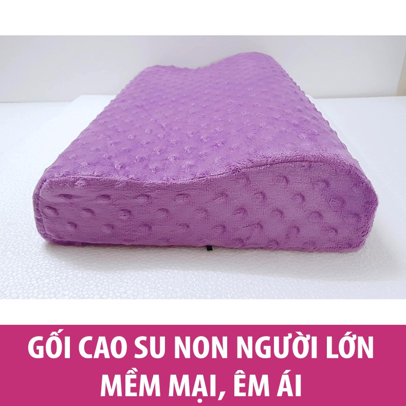 Combo 2 Gối Cao Su Non + Áo Gối (30x50cm) Chống Đau Cột Sống Cổ - Tặng hộp nhựa Fitin Pack hàng Nhật