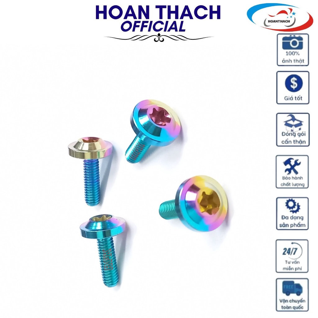 Ốc Gr5 Dù 6L20 Titan 7 Màu Dùng cho nhiều dòng xe  SP016450 (giá 1 con)