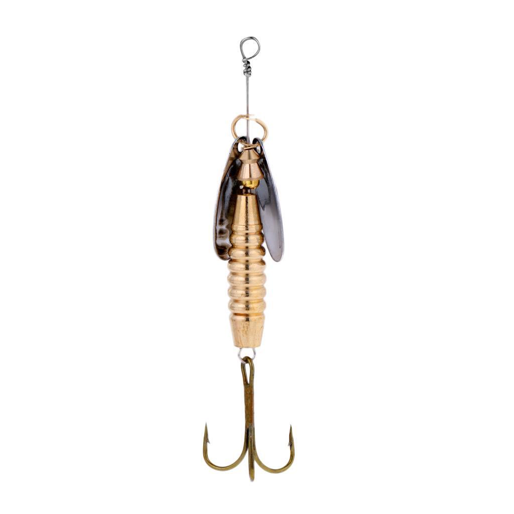Metal Hard Fishing Lures Trout Salmon Bass Spoon Spinner Baits Crankbait with Treble Hooks 10cm