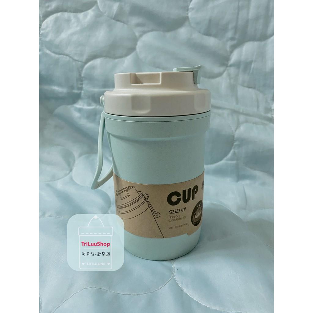 Bình Lúa Mạch Mini Cao Cấp 500ML Tặng Kèm Muỗng Thương Hiệu Cup