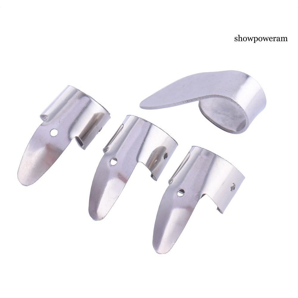 1 Ngón Tay Cái Với 3 Đầu Ngón Tay Bằng Kim Loại Cho Guitar Ukulele Ukulele