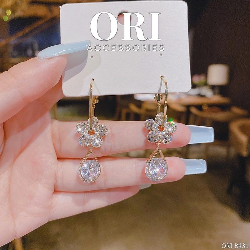 Bông tai nữ dáng dài Violet sang trọng thời trang ORI ACCESSORIES B431