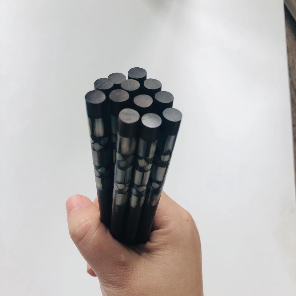 ĐũaGỖ MUN 24.5cm Cán Khảm Trai Sang Trọng, Đũa Gỗ Tự Nhiên Phong Cách Nhật Bản,Chụp Ảnh Trang Trí
