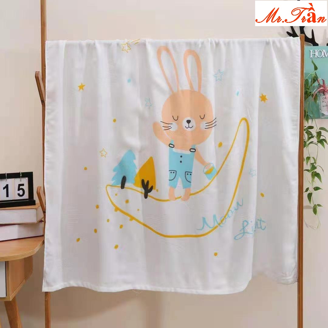 Chăn lụa siêu mềm, siêu mát, họa tiết dễ thương